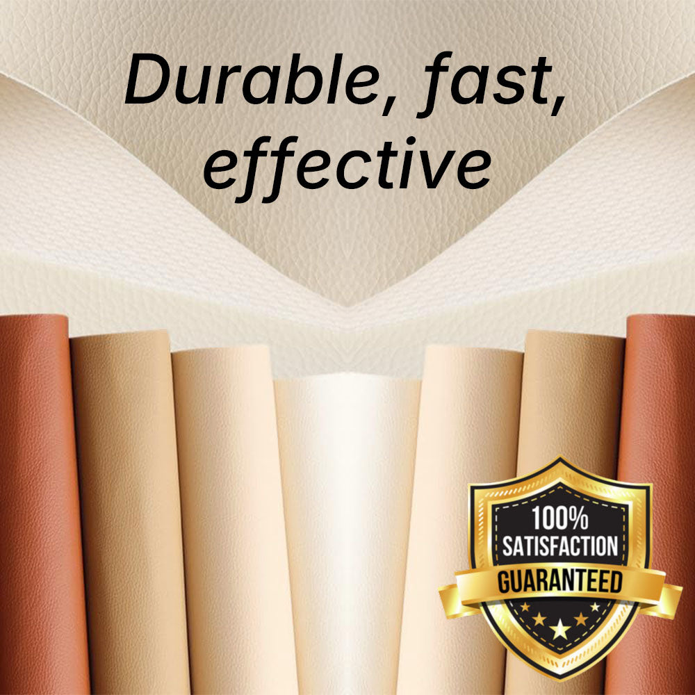 Self-adhesive leather repair patch