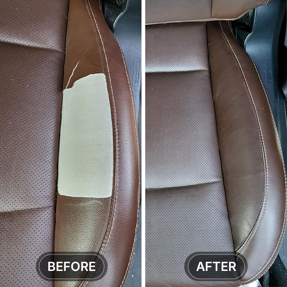 Self-adhesive leather repair patch
