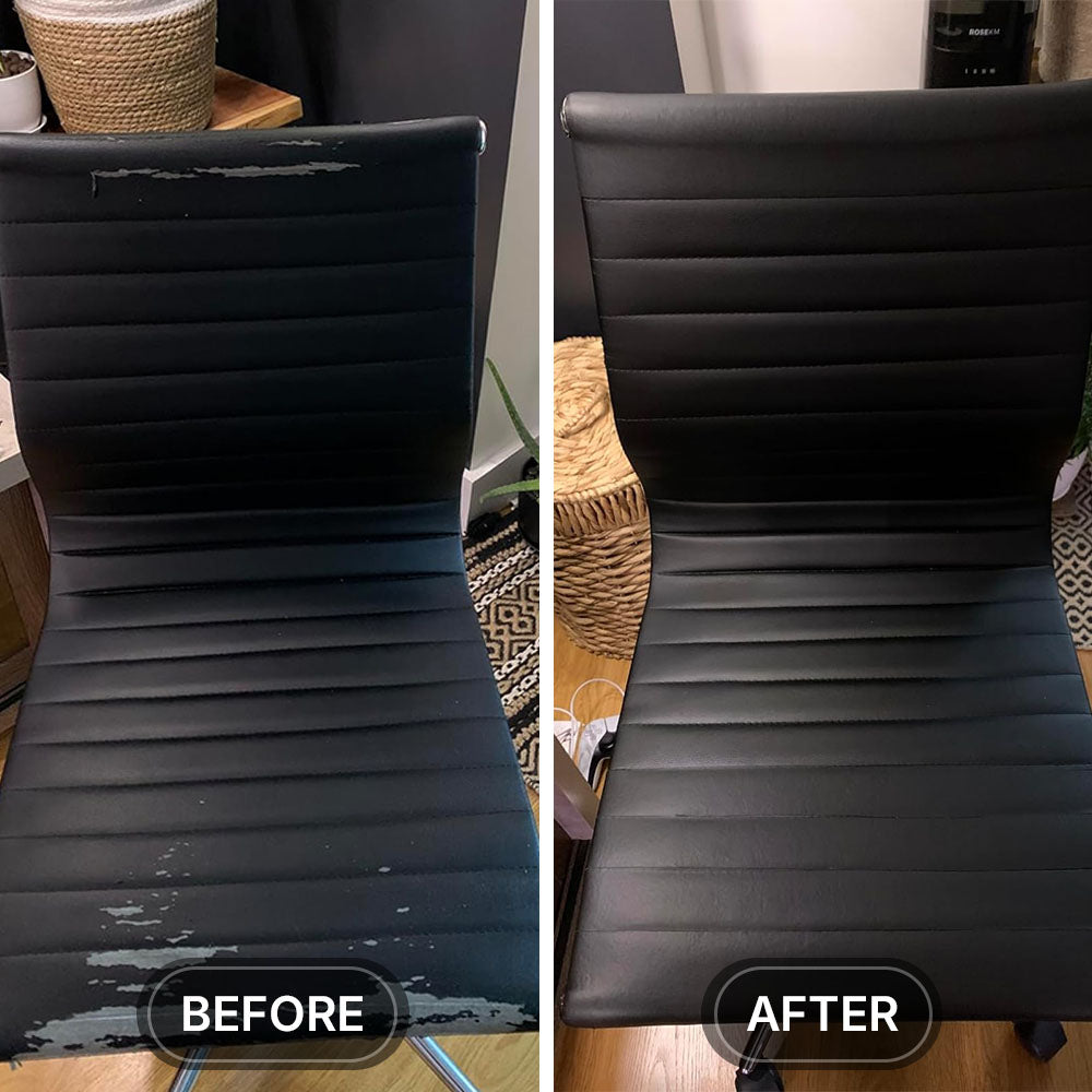 Self-adhesive leather repair patch