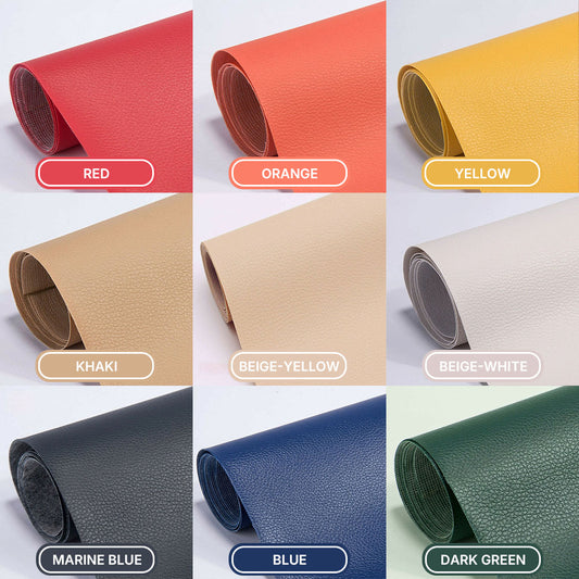 Self-adhesive leather repair patch