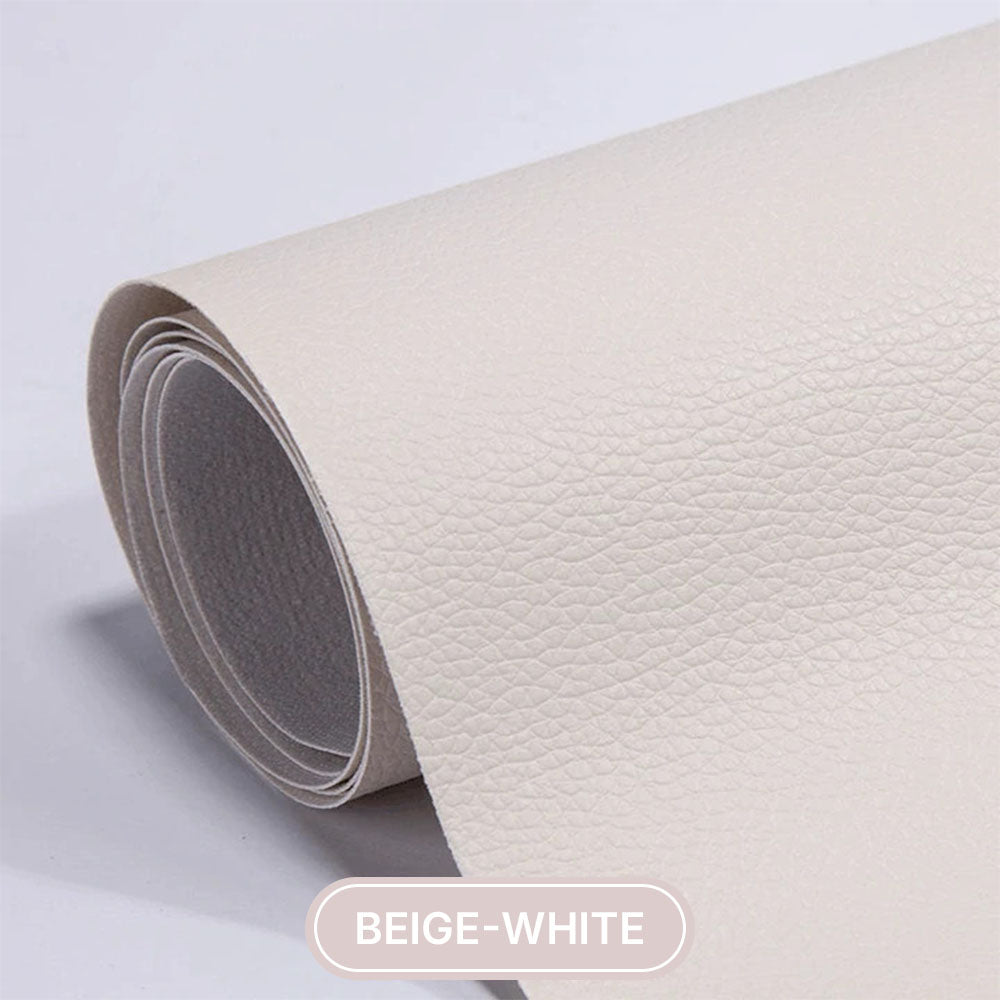 Self-adhesive leather repair patch