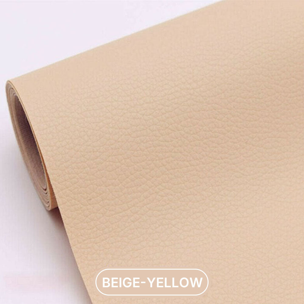 Self-adhesive leather repair patch