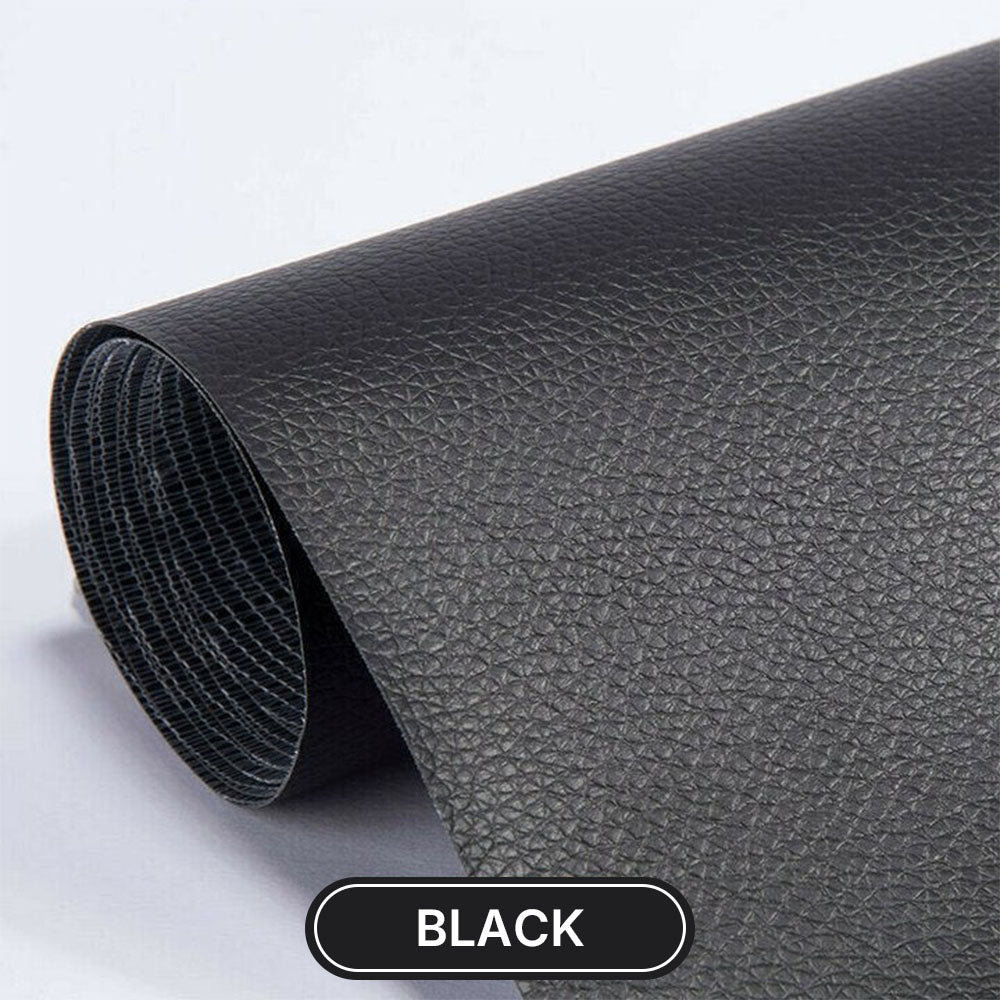 Self-adhesive leather repair patch