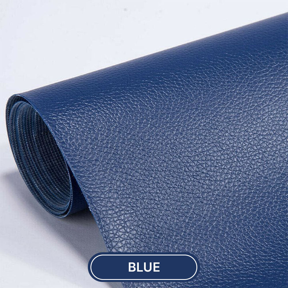 Self-adhesive leather repair patch