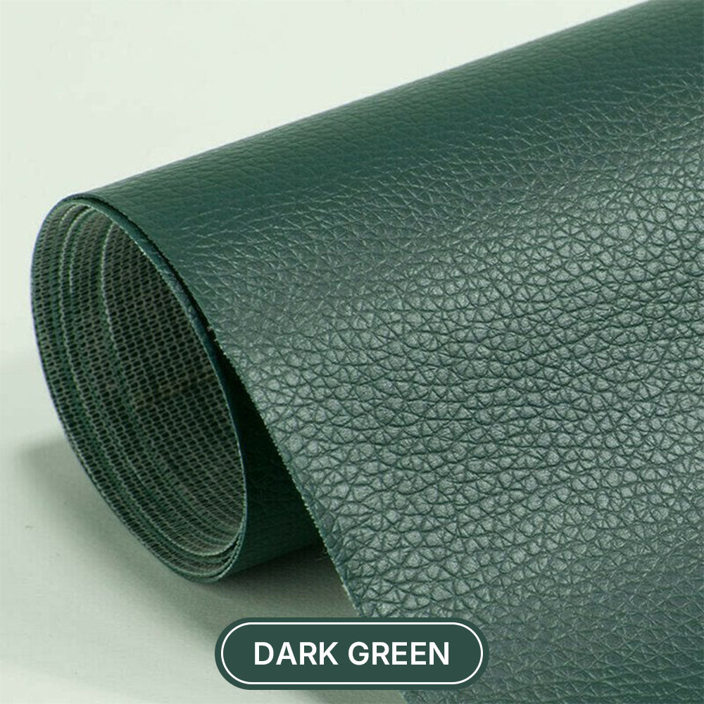 Self-adhesive leather repair patch