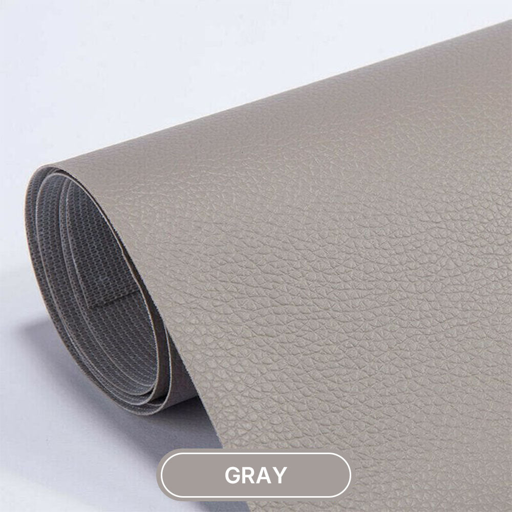 Self-adhesive leather repair patch