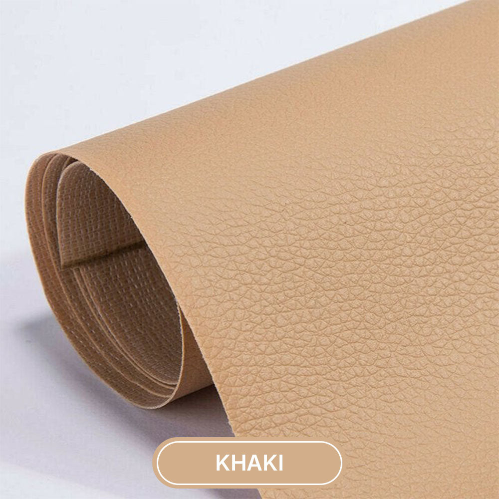 Self-adhesive leather repair patch