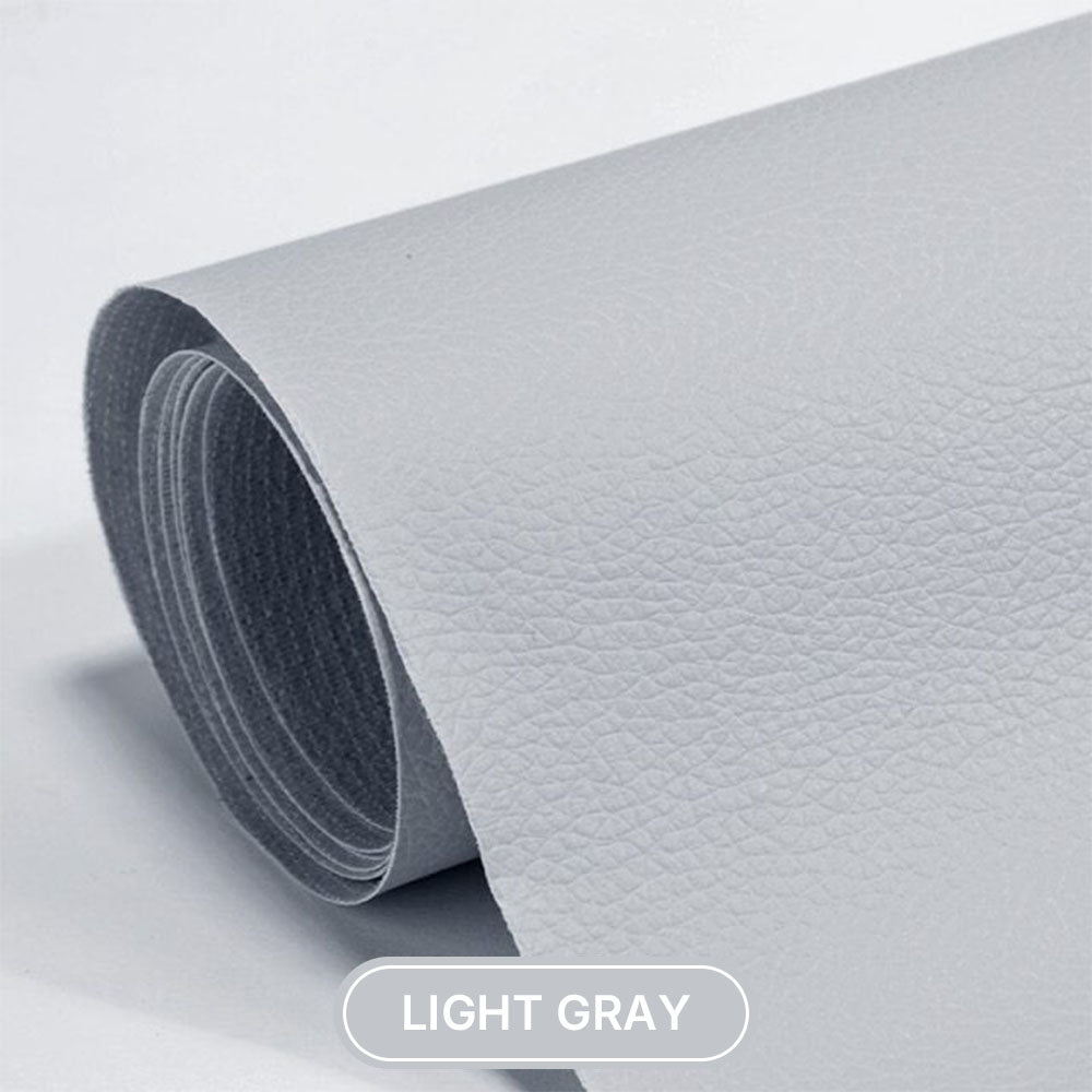 Self-adhesive leather repair patch