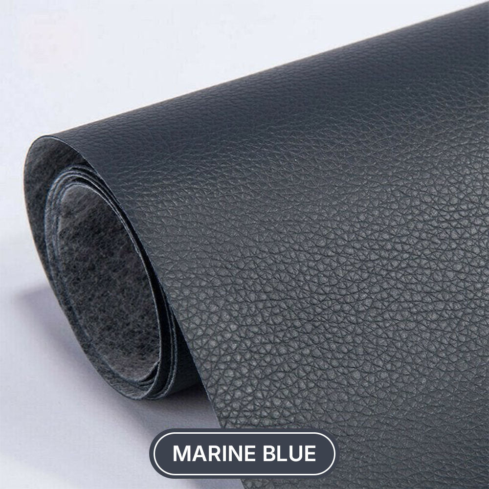 Self-adhesive leather repair patch