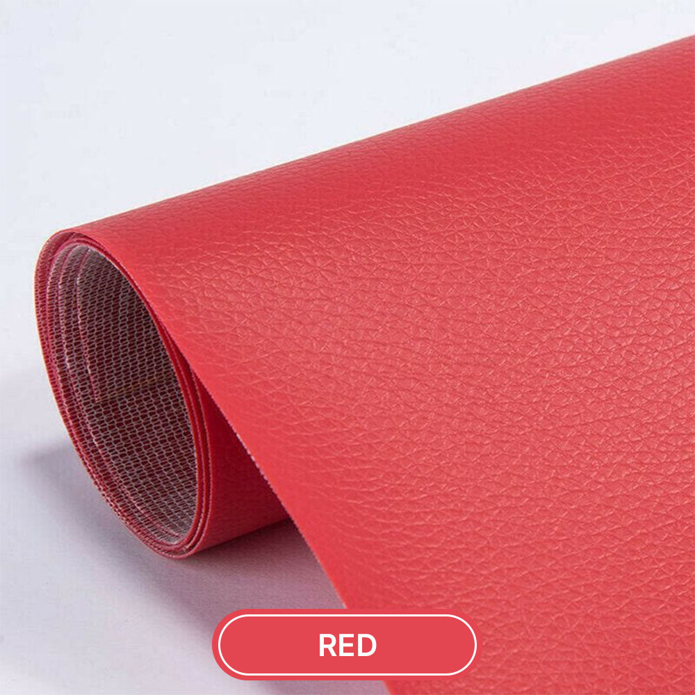 Self-adhesive leather repair patch