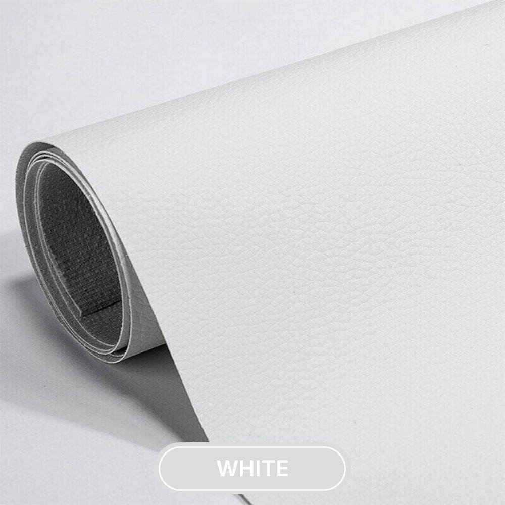 Self-adhesive leather repair patch