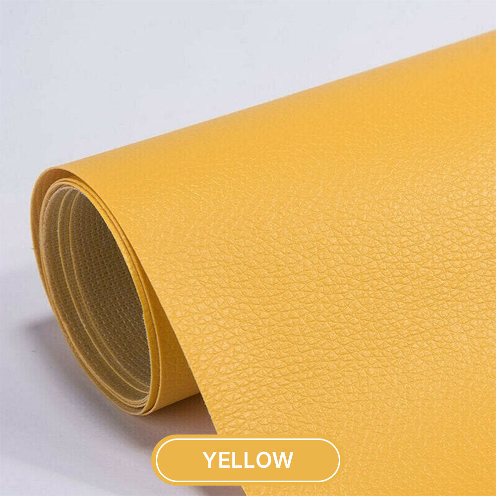 Self-adhesive leather repair patch